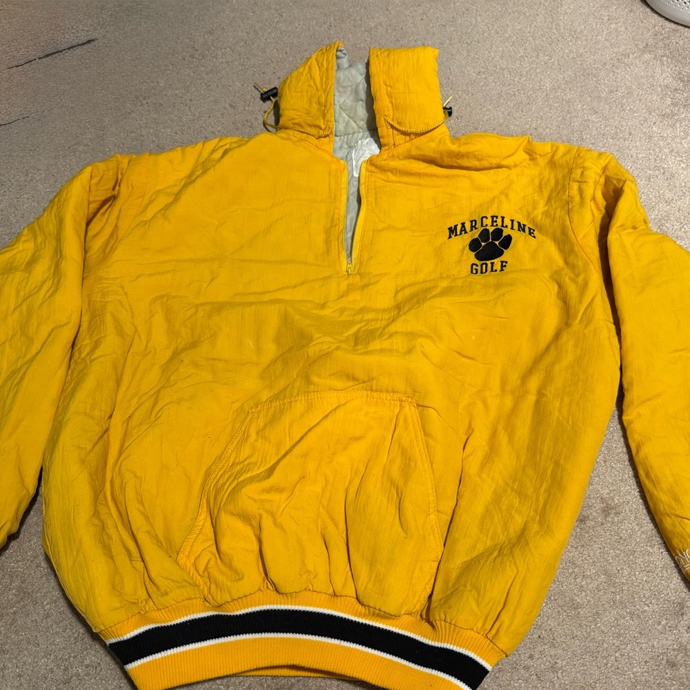 Marceline Golf  School Varsity Jacket- Half Zip Pullover-Quilt Lined- Delong- XL